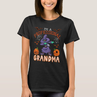 T-shirt Je suis une grand-mère professionnelle Halloween D