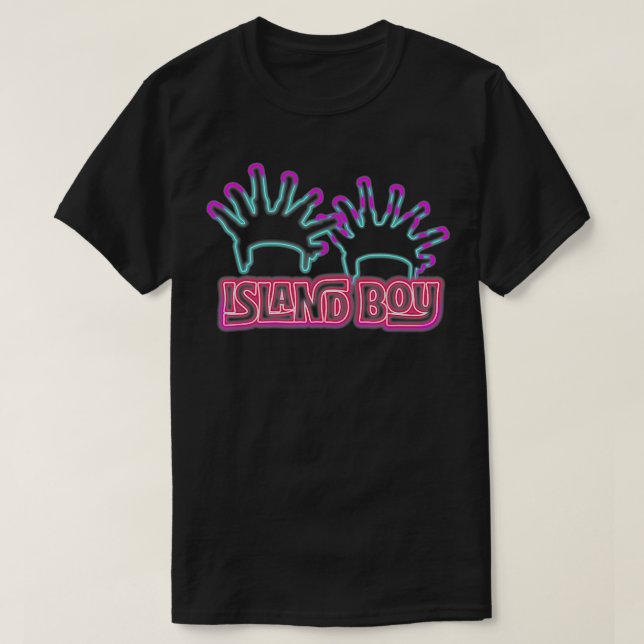T-shirt Je suis une île Boy Island Boy Ima Just Island Boy (Design devant)