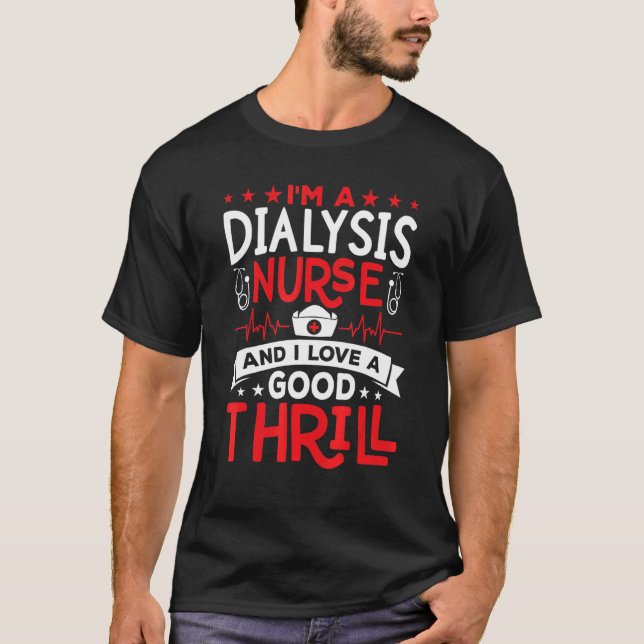 T-shirt Je suis une infirmière de dialyse J'aime un bon fr (Devant)