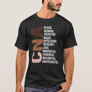 T-shirt Je suis une infirmière noire CNA femme afro histoi