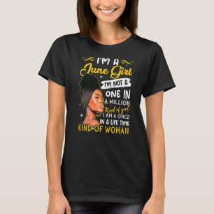 T-shirt Je suis une Juin fille Anniversaire Reine Juin Fil