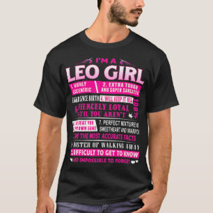 T-shirt Je suis une Leo Girl Leo Anniversaire