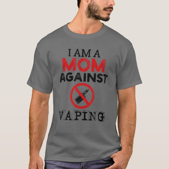 T-shirt Je Suis Une Maman Contre Vaping Anti Vape Non Fumé (Devant)