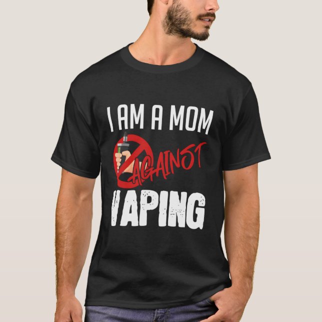 T-shirt Je Suis Une Maman Contre Vaping Vaper'S Club Vape (Devant)