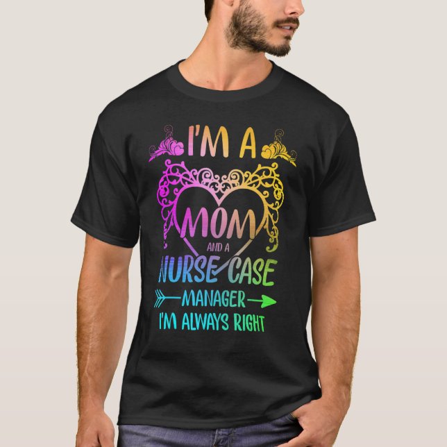 T-shirt Je suis une maman et une infirmière responsable Je (Devant)