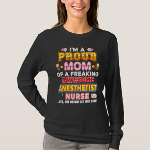 T-shirt Je suis une maman fière de l'infirmière anesthésis
