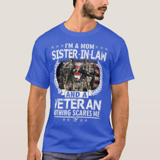 T-shirt Je suis une mère, belle-sœur et une vétérane, rien