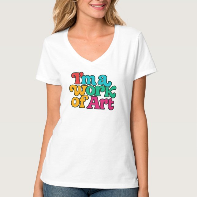 T-shirt Je suis une œuvre d'art (Devant)