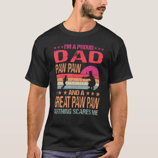 T-shirt Je Suis Une Paw Papa Fière Et Une Paw Paw Géniale (Devant)
