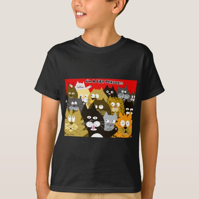 T-shirt Je suis une personne de chat ! (Devant)