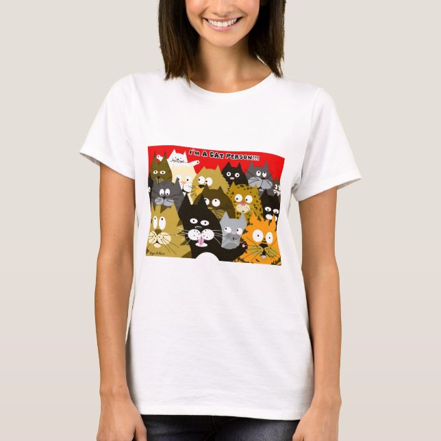 T-shirt Je suis une personne de chat (Devant)