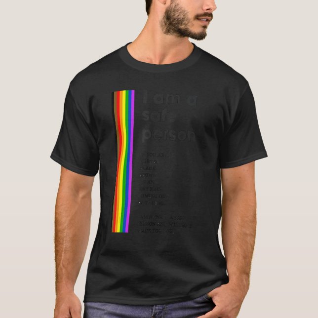 T-shirt Je Suis Une Personne Sûre Lgbtq Ally Safe Space Pr (Devant)