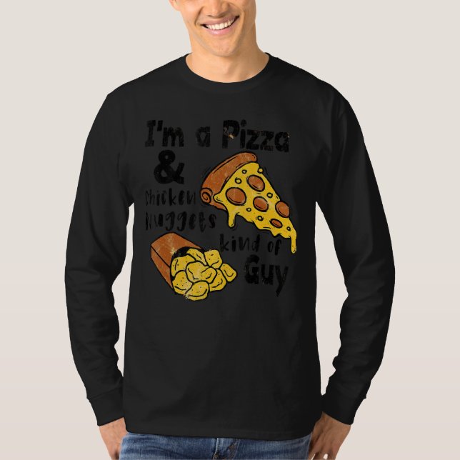 T-shirt Je suis Une Pizza Et Des Poulet Nuggets Genre De G (Devant)