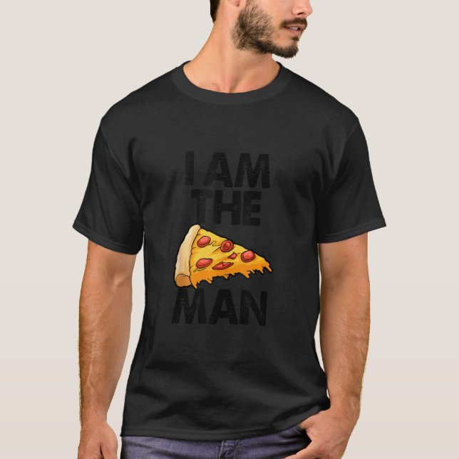 T-shirt Je Suis Une Pizza Homme Drôle Femmes (Devant)