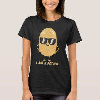 T-shirt Je suis une pomme de terre végétalienne glucidique