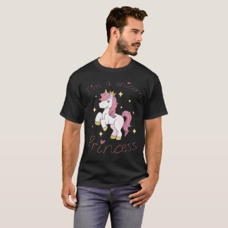 T-shirt Je suis une princesse de licorne