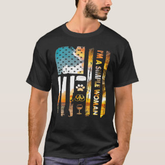 T-shirt Je Suis Une Simple Femme Camping Chien Flip Flops