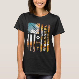 T-shirt Je Suis Une Simple Femme Camping Vins Flip Flops A