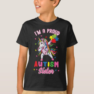 T-shirt Je suis une sœur fière de l'autisme Sensibilisatio