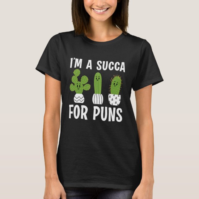 T-shirt Je suis une suca pour les puns (Devant)