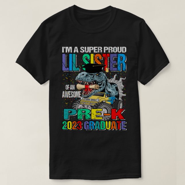 T-shirt Je suis une super fière soeur Lil d'un superbe Pré (Design devant)