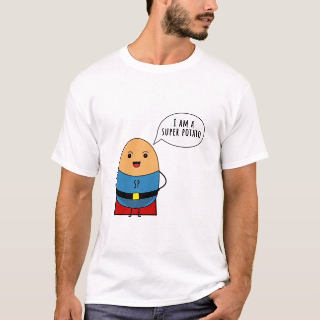 T-shirt Je suis une super pomme de terre (Devant)
