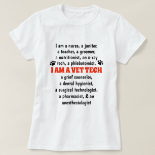 T-shirt Je suis une technologie de vétérinaire
