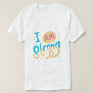 T-shirt Je suis une typographie motivante forte