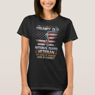 T-shirt Je suis une vieille vinta vétéran de la Garde nati