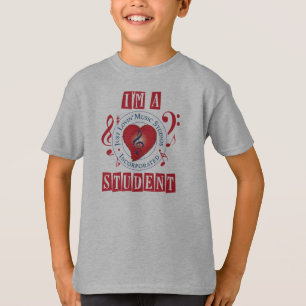 T-shirt Je suis V-Cou rayé de douille d'étudiant de JLMS