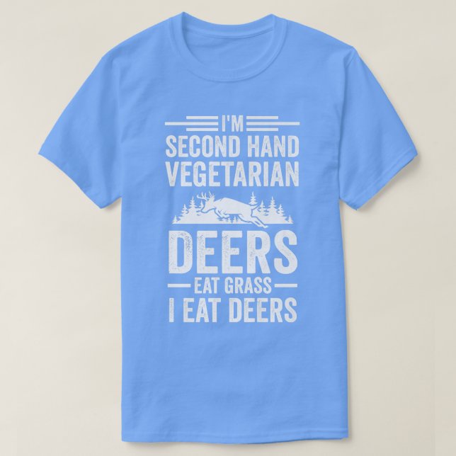 T-shirt Je suis végétarien de seconde main cerfs cerfs  (Design devant)