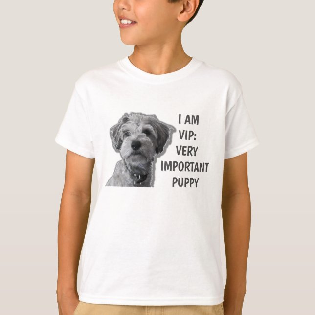 T-shirt Je suis VIP : Très important Chien, chien mignon (Devant)