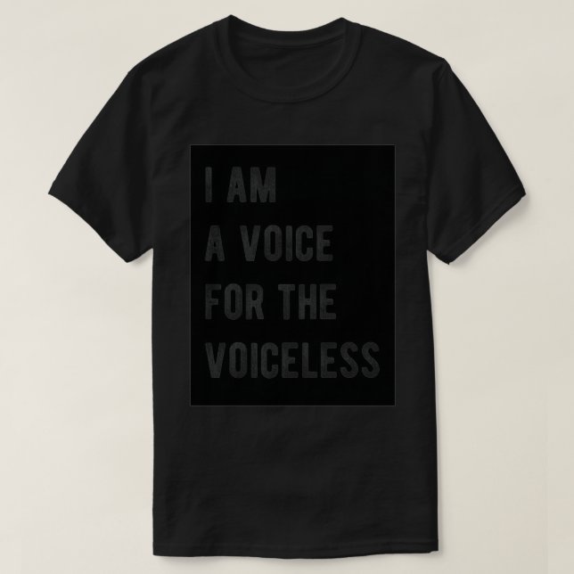T-shirt Je suis Voice for Voiceless Vegan Diet Animal Rig (Design devant)