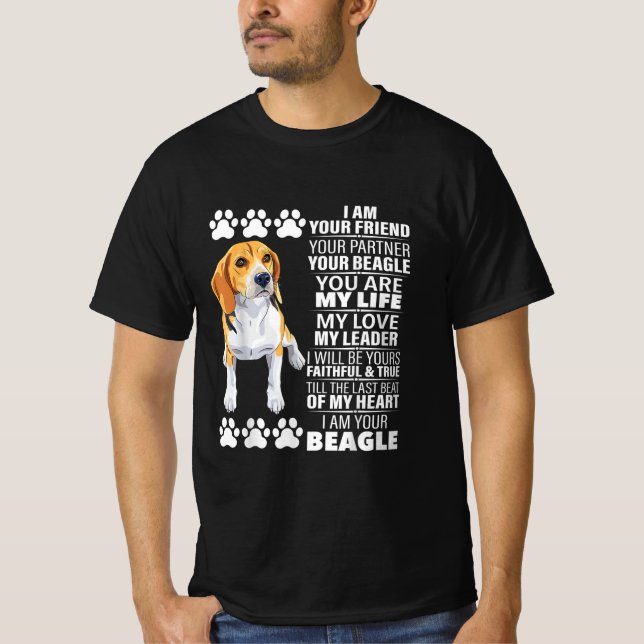 T-shirt Je suis votre ami votre partenaire votre chien Bea (Devant)