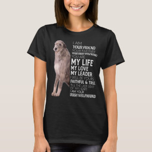 T-shirt Je Suis Votre Ami Votre Partenaire Votre Wolfhound