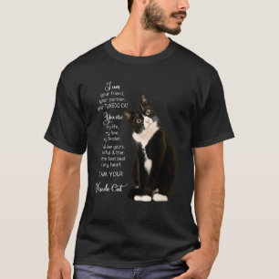 T-shirt Je Suis Votre Ami Votre Partenaire Vous Tuxedo Cat