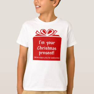 T-shirt Je suis votre chemise de bébé de cadeau de Noël
