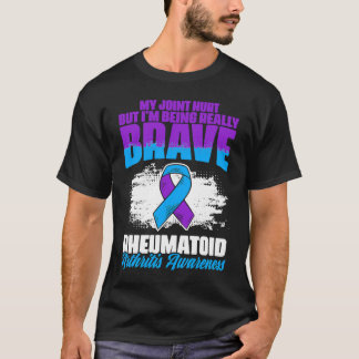 T-shirt Je suis vraiment courageux Ribbon Rheumatoid Arthr