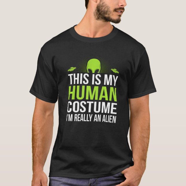 T-shirt Je suis vraiment un Alien Alien croit l'espace gra (Devant)