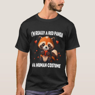 T-shirt Je Suis Vraiment Un Panda Rouge Dans Une Halloween