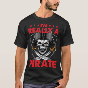 T-shirt Je suis vraiment un pirate Crutch Amputation en fa