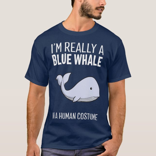 T-shirt Je Suis Vraiment Une Baleine Bleue Dans Un Costume (Devant)