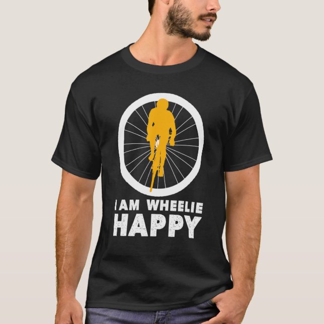 T-shirt Je Suis Wheelie Happy Hilarious Vélo (Devant)