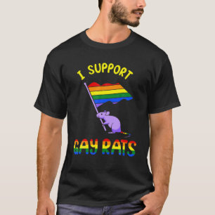T-shirt Je Supporte Les Rats Gay