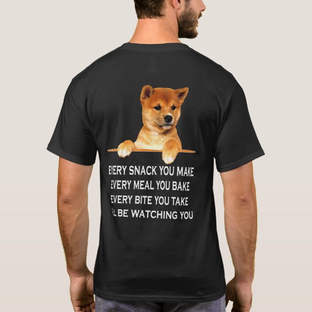 T-shirt Je surveillerai chaque collation que vous ferez Cu (Dos)