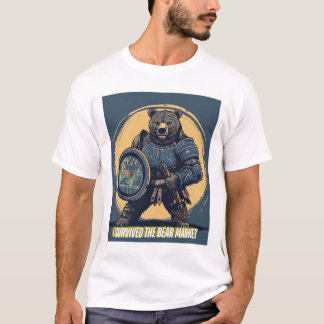 T-shirt Je survivais au marché baissier – Guerrier financi