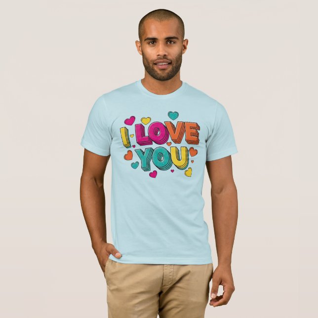 T-shirt Je t'aime (Devant entier)