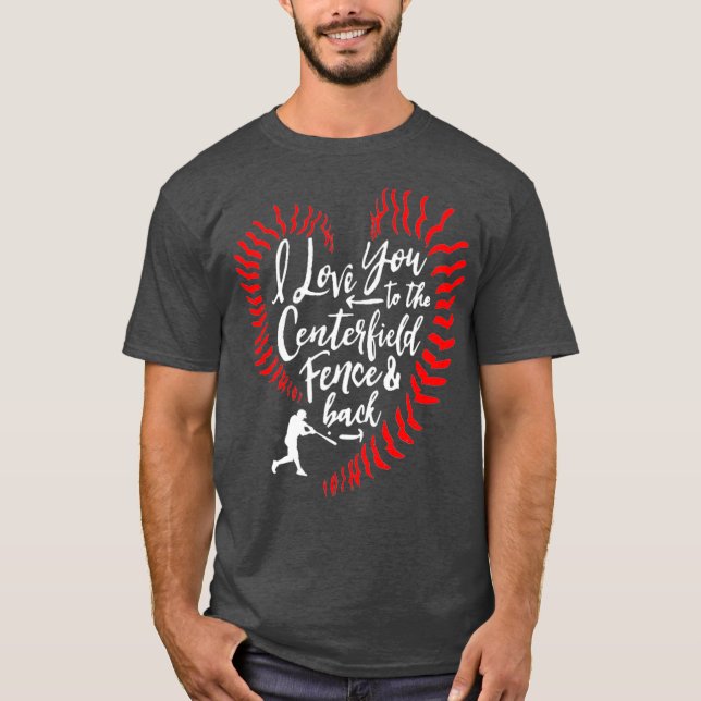 T-shirt Je T'Aime À La Clôture Du Centre (Devant)