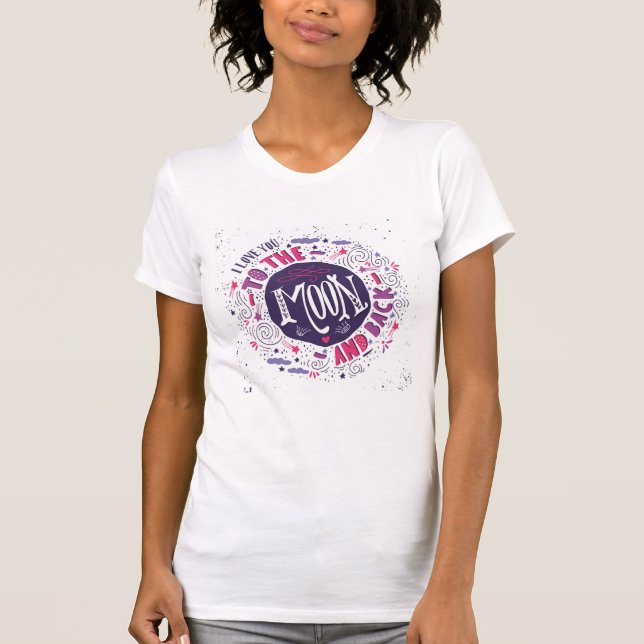 T-shirt Je t'aime à la lune et au dos 2 (Devant)