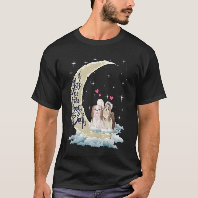 T-shirt Je T'Aime À Moon Shih Tzu 01 (Devant)